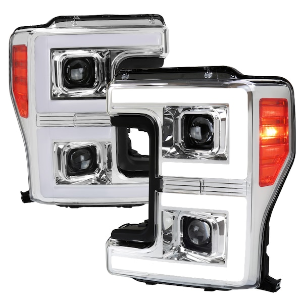 Spec-D Tuning Ford F250 Led Projector Headlights 2017-2019 2LHP-F25017-SQ-RS - main